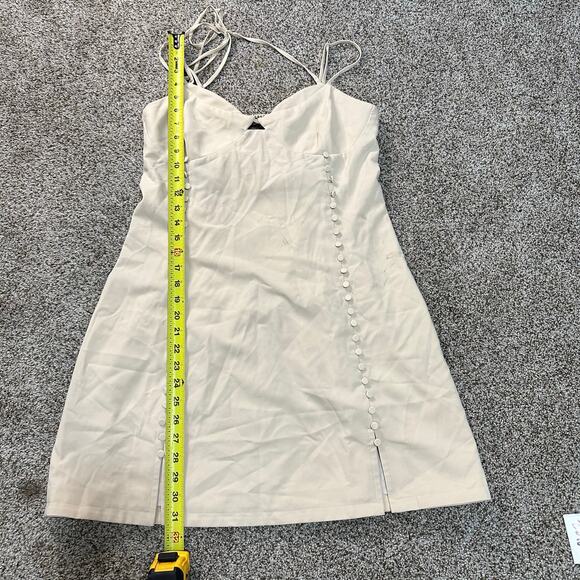 JONATHAN SIMKHAI Women's Eilish Mini Dress Size 12 In Biscotti - Picture 14 of 16